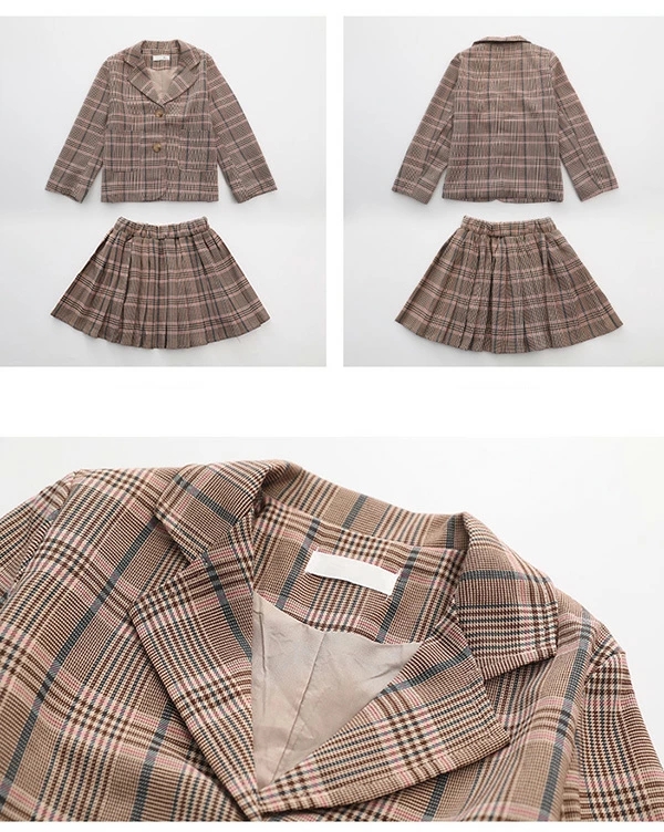 卒業式 スーツ 女の子 入学式 卒園式 キッズ 子供スーツ プリーツスカート 発表会 七五三 スカートスーツ 2点セット チェック柄 子供服 フォーマルスーツ 