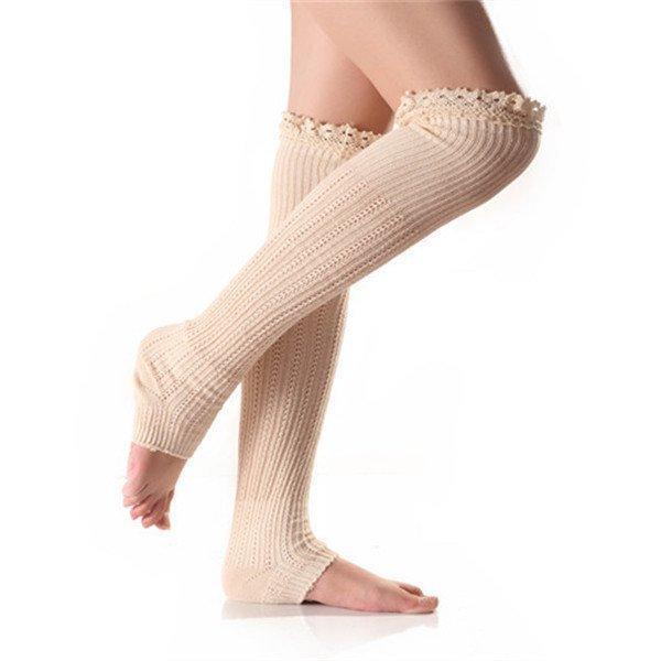 レッグウォーマー レディース 無地 レース付き おしゃれ 冷え取り ソックス 通学 厚手 ウォーマー 暖かい 可愛い 足首ウォーマー シンプル 美脚 