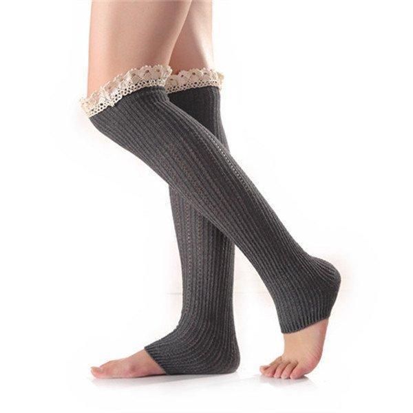 レッグウォーマー レディース 無地 レース付き おしゃれ 冷え取り ソックス 通学 厚手 ウォーマー 暖かい 可愛い 足首ウォーマー シンプル 美脚 
