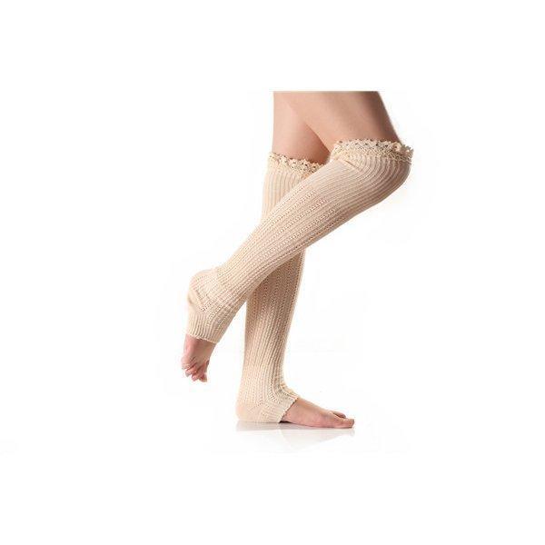 レッグウォーマー レディース 無地 レース付き おしゃれ 冷え取り ソックス 通学 厚手 ウォーマー 暖かい 可愛い 足首ウォーマー シンプル 美脚 