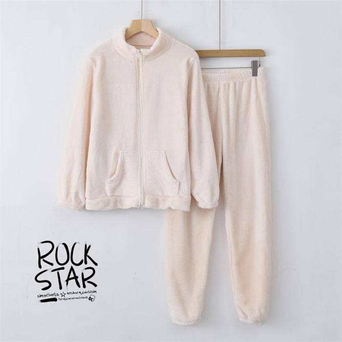 ルームウェア パジャマ レディース 長袖 セットアップ もこもこ 裏起毛 暖かい 部屋着 体型カバー 肌に優しい 上下セット 超保温 