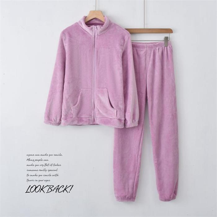 ルームウェア パジャマ レディース 長袖 セットアップ もこもこ 裏起毛 暖かい 部屋着 体型カバー 肌に優しい 上下セット 超保温 