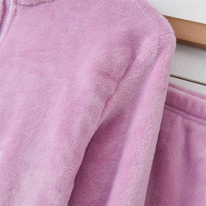 ルームウェア パジャマ レディース 長袖 セットアップ もこもこ 裏起毛 暖かい 部屋着 体型カバー 肌に優しい 上下セット 超保温 