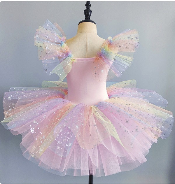 チュチュスカート バレエレオタード 子供 ダンス衣装 キッズ 演出 大きいサイズ バレエ発表会 子供用舞台衣装 子供バレエ 
