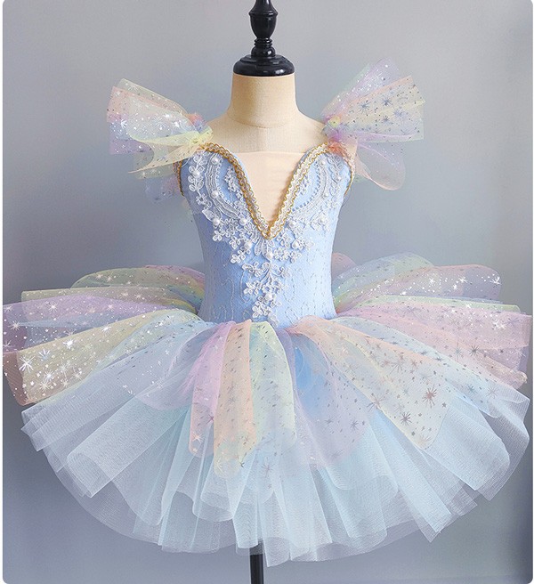 チュチュスカート バレエレオタード 子供 ダンス衣装 キッズ 演出 大きいサイズ バレエ発表会 子供用舞台衣装 子供バレエ 