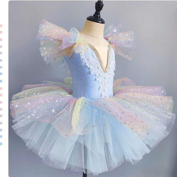 チュチュスカート バレエレオタード 子供 ダンス衣装 キッズ 演出 大きいサイズ バレエ発表会 子供用舞台衣装 子供バレエ 