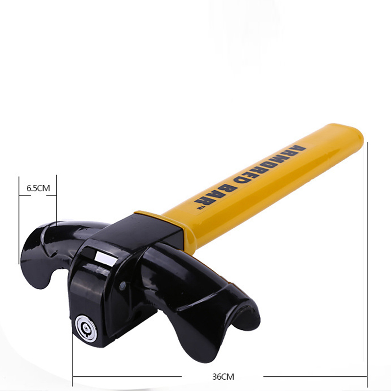 ステアリングロック T型 ハンドルロック 防犯 車両盗難 車 安心 ワンタッチ ロック 安全対策 自動車ロック 取付簡単 ツーロック セキュリティ 盗難防止 ハンドル