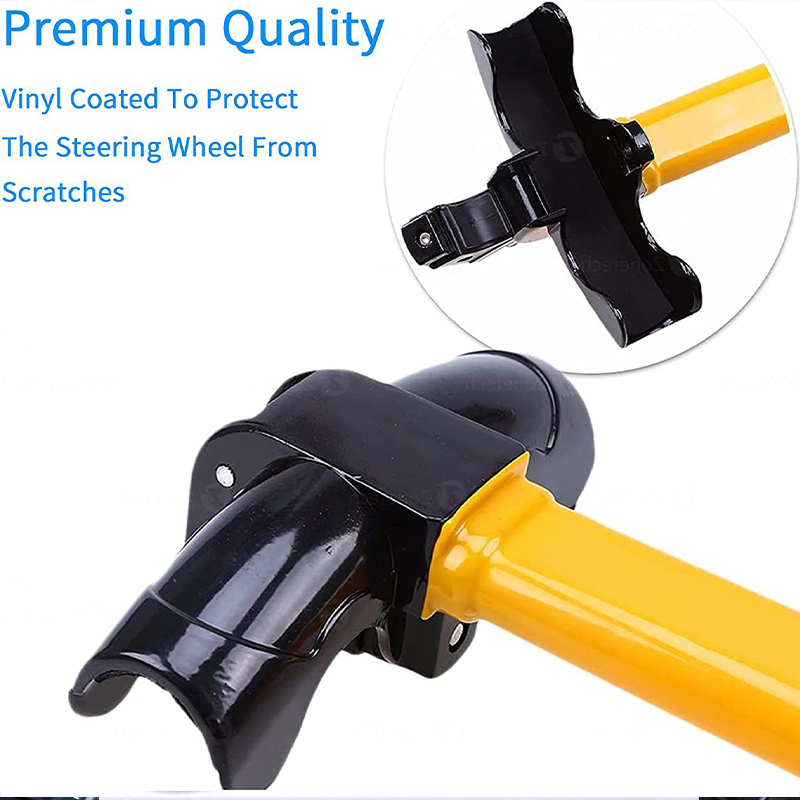 ステアリングロック T型 ハンドルロック 防犯 車両盗難 車 安心 ワンタッチ ロック 安全対策 自動車ロック 取付簡単 ツーロック セキュリティ 盗難防止 ハンドル