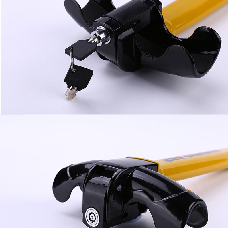 ステアリングロック T型 ハンドルロック 防犯 車両盗難 車 安心 ワンタッチ ロック 安全対策 自動車ロック 取付簡単 ツーロック セキュリティ 盗難防止 ハンドル