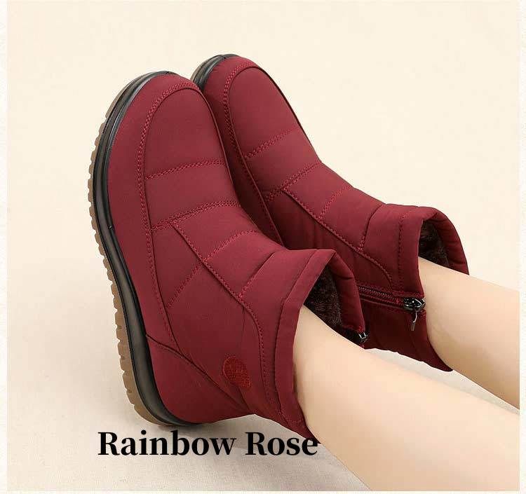 クーポンで4 500円！ 一部 ムートンブーツ ブーツ スノーブーツ 雪 ショートブーツ ウインターブーツ 滑らない 防寒 防風 防水 レディース 防滑 撥水 靴 