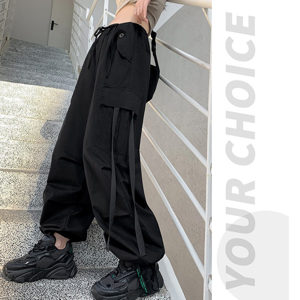 カーゴパンツ ワイドパンツ ドロストパンツ バギーパンツ 無地 ピンク コスチューム 衣装 黒 パンツ ヒップホップ ボトム ブラック ダンス 大きいサイズ個性的 