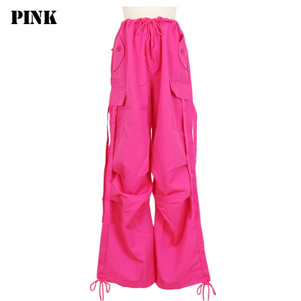 カーゴパンツ ワイドパンツ ドロストパンツ バギーパンツ 無地 ピンク コスチューム 衣装 黒 パンツ ヒップホップ ボトム ブラック ダンス 大きいサイズ個性的 