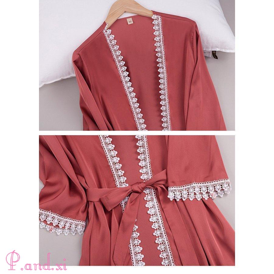 パジャマ ルームウェア レディース 春夏 4点セットアップ ネグリジェ 大きいサイズ パジャマ 韓国風 ランジェ可愛い ルームウェア 寝間着 綿 女性部屋着 