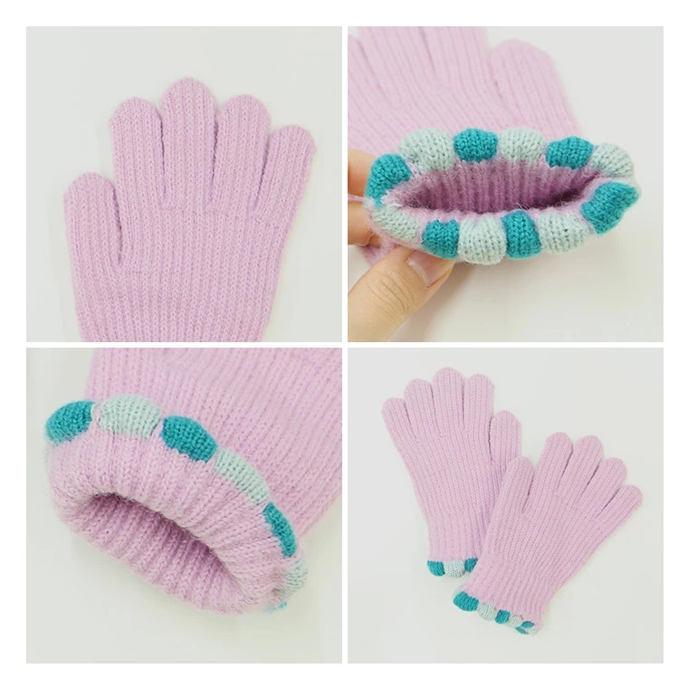 キッズ手袋 手袋 子供 女の子 可愛い 4歳 幼児 シンプル 5歳 9歳 7歳 雪  秋 ニット手袋 防寒 ふわふわ 10歳 5本指 お出かけ 6歳 冬 8歳 雪遊び 