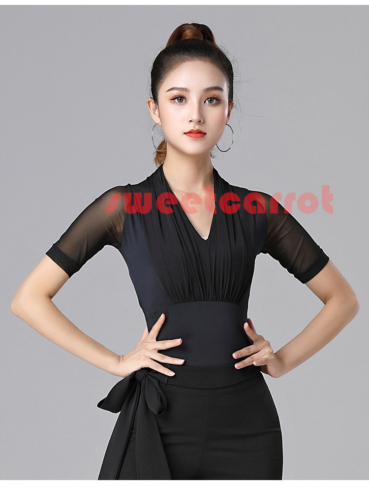 全3色 繋ぎ トップス ラテン衣装 レディース お洒落 ダンス ステージ衣装 モダン 練習着 社交 レッスン着 ダンス衣装 一体式 社交ダンス レッスンウェア 