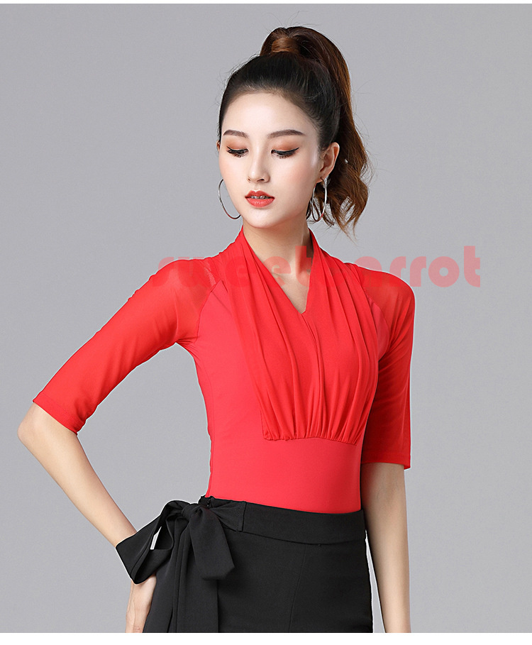 全3色 繋ぎ トップス ラテン衣装 レディース お洒落 ダンス ステージ衣装 モダン 練習着 社交 レッスン着 ダンス衣装 一体式 社交ダンス レッスンウェア 