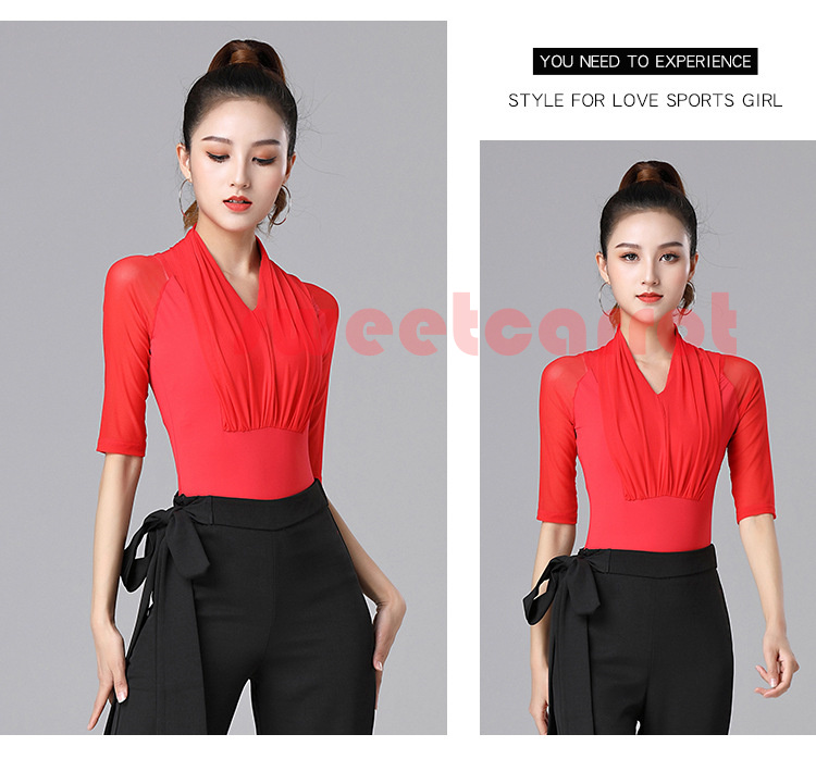 全3色 繋ぎ トップス ラテン衣装 レディース お洒落 ダンス ステージ衣装 モダン 練習着 社交 レッスン着 ダンス衣装 一体式 社交ダンス レッスンウェア 