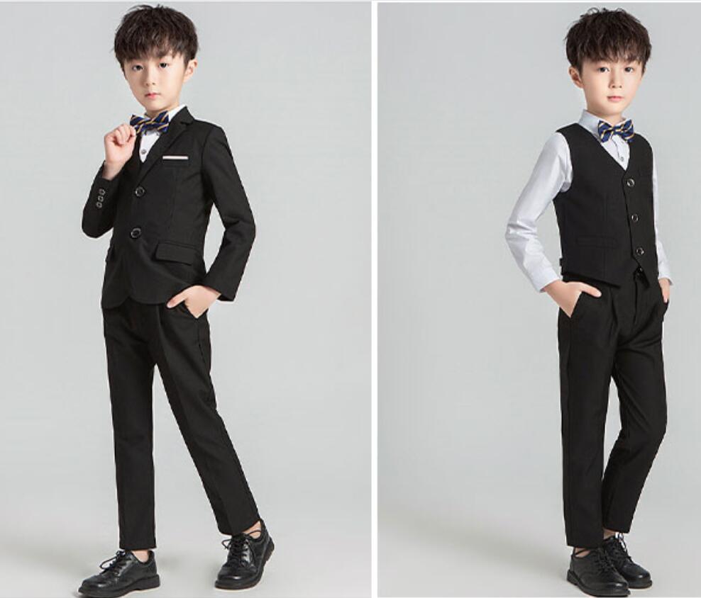 子供 スーツ 男の子 入学式 卒業式 子供服フォーマルスーツ 入園式 結婚式 演奏会 お祝い 七五三 5点セット ネイビー 卒園式 コンクール 発表会 黒 