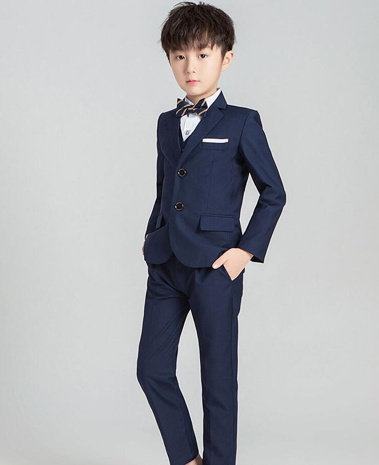 子供 スーツ 男の子 入学式 卒業式 子供服フォーマルスーツ 入園式 結婚式 演奏会 お祝い 七五三 5点セット ネイビー 卒園式 コンクール 発表会 黒 
