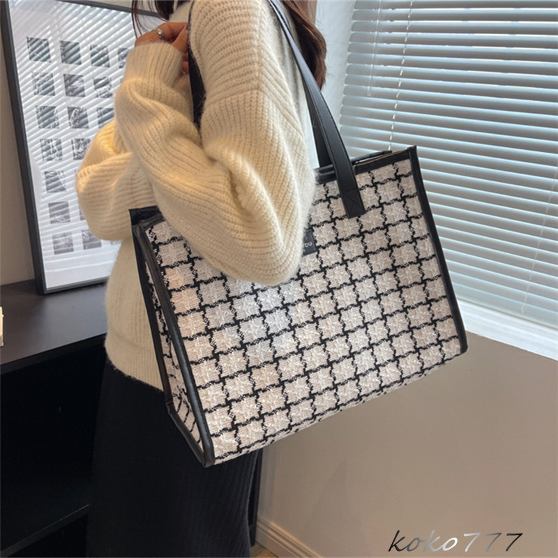 バッグ レディースかばん トートバッグ ショルダーバッグ ハンドバッグ チェック柄 通勤オシャレ 布鞄 通学 ワーク カジュアル カバン お出掛け 女子 