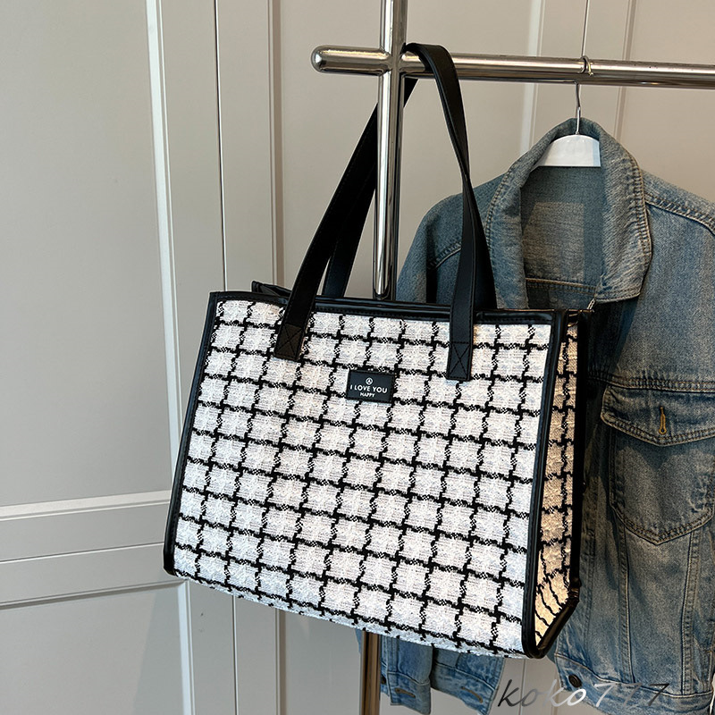 バッグ レディースかばん トートバッグ ショルダーバッグ ハンドバッグ チェック柄 通勤オシャレ 布鞄 通学 ワーク カジュアル カバン お出掛け 女子 