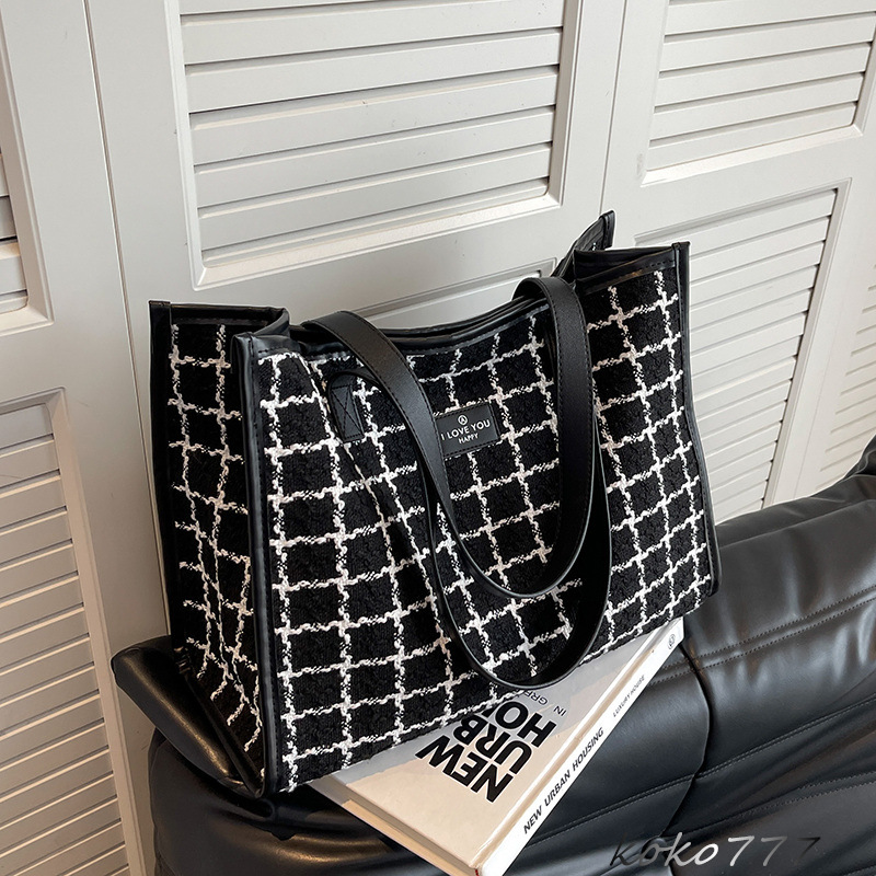 バッグ レディースかばん トートバッグ ショルダーバッグ ハンドバッグ チェック柄 通勤オシャレ 布鞄 通学 ワーク カジュアル カバン お出掛け 女子 