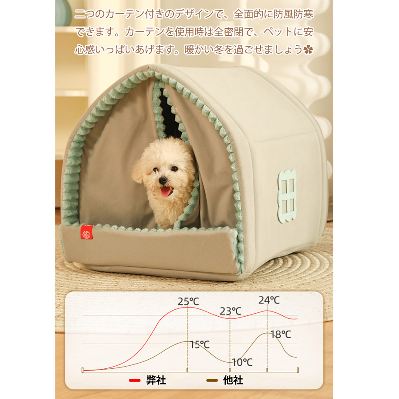 ペットベッド 可愛い 猫ベッド テント外形 犬ベッド ペットクッション 犬小屋 ふわふわベッド お洒落 あったか 滑り止め 寝床 犬猫通用 ベッド キャットベッド 