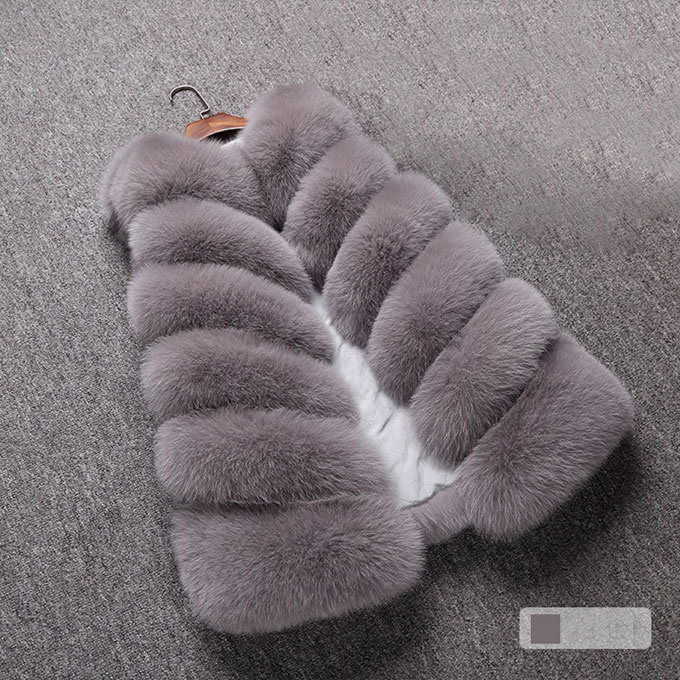 毛皮ベスト ファーベスト レディース フォックス フェイクファー 袖なし 優雅 暖かい 秋 ミドル丈 もこもこ 冬 。 アウター 上品 ギフト ふわふわ 