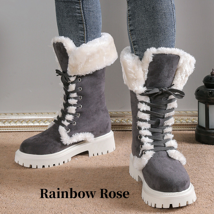 ムートンブーツ レディース ボア スノーブーツ ショートブーツ 裏起毛 ブーツ ぺたんこ ファー シューズローヒール ショート 厚底 女性 歩きやすい ミドルブーツ