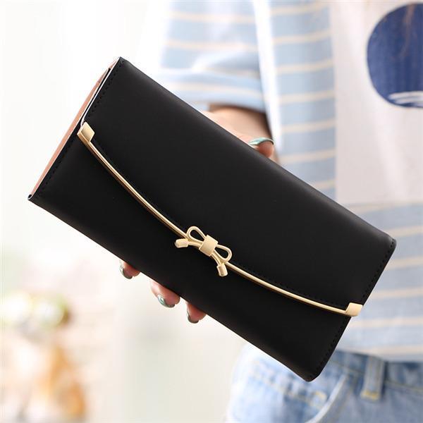 長財布 レディース ファスナー さいふ 大容量 オシャレ がま口 就職祝い ギフト 誕生日 かわいい クリスマス 金具 リボン スキミング防止 