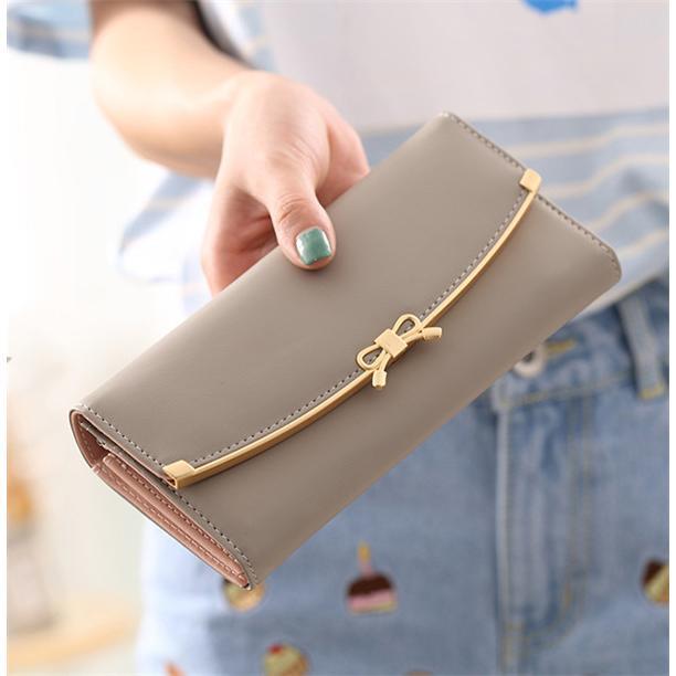 長財布 レディース ファスナー さいふ 大容量 オシャレ がま口 就職祝い ギフト 誕生日 かわいい クリスマス 金具 リボン スキミング防止 