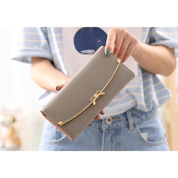 長財布 レディース ファスナー さいふ 大容量 オシャレ がま口 就職祝い ギフト 誕生日 かわいい クリスマス 金具 リボン スキミング防止 