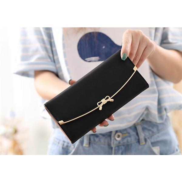 長財布 レディース ファスナー さいふ 大容量 オシャレ がま口 就職祝い ギフト 誕生日 かわいい クリスマス 金具 リボン スキミング防止 