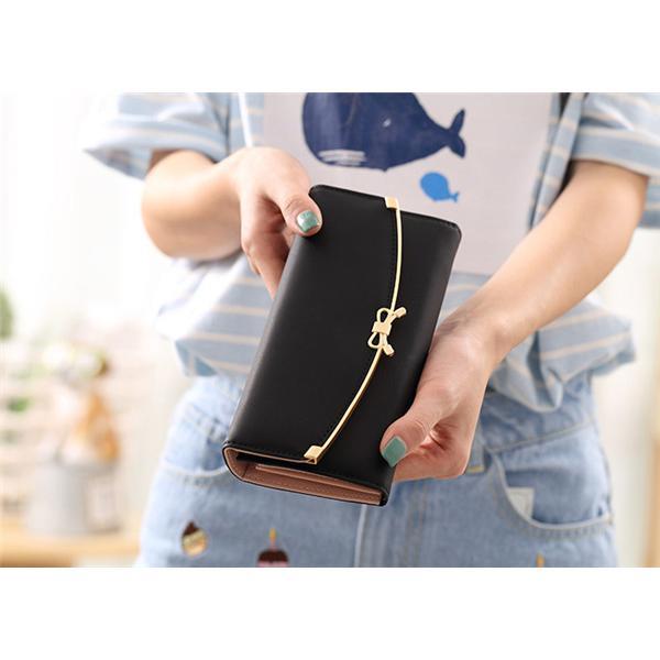 長財布 レディース ファスナー さいふ 大容量 オシャレ がま口 就職祝い ギフト 誕生日 かわいい クリスマス 金具 リボン スキミング防止 