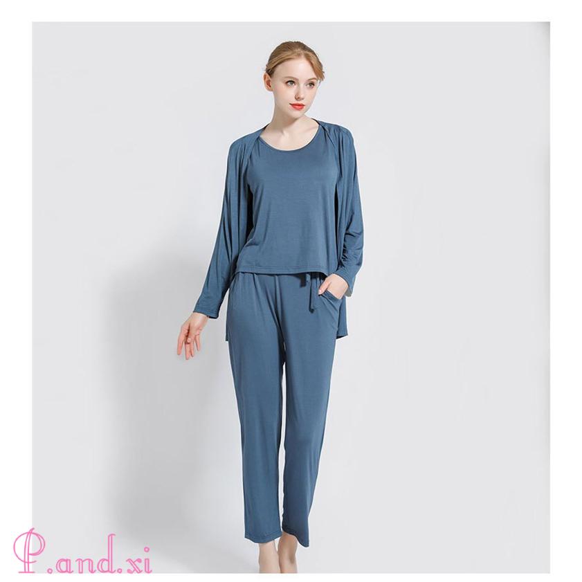 ルームウェア 3点セット 部屋着 リラックスウェア パジャマ レディース 春 ロングパンツ カーディガン ダンクトップ カットソー 羽織 夏 柔らかめ シンプル 