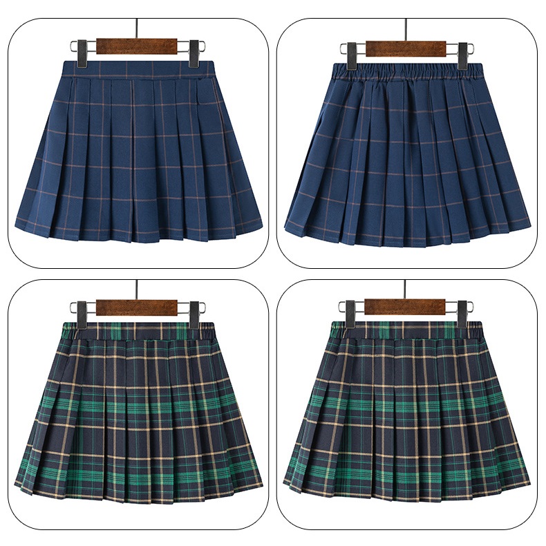 キュロットスカート キッズ 女の子 レトロ チェック柄 無地 小学生 スカート 制服 プリーツスカート 子供服 女子 かわいい ガールズ スクール 