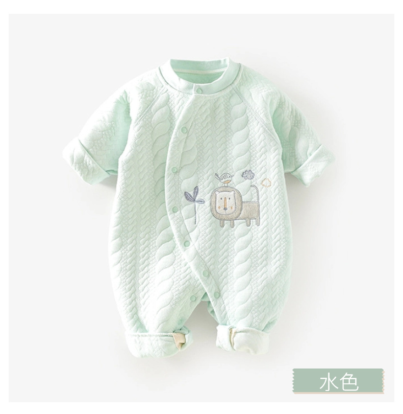 ベビー 服 秋冬 赤ちゃん カバーオール ロンパース 長袖 秋 0-24ヶ月 ベビー服 シンプル カバーオール コットン 男の子 春 子供服 前開き キッズ服 冬 女の子 