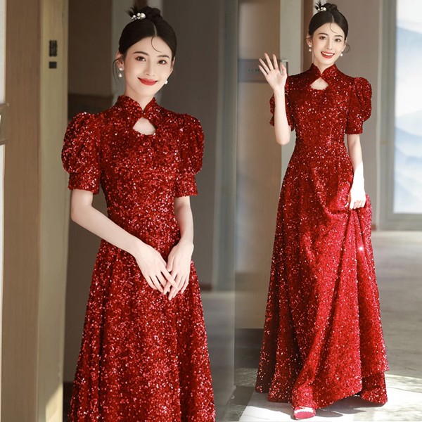 ロングドレス 演奏会 袖付き ドレス 大人 ピアノ ハイネック 演奏会用ドレス パーティードレス 発表会 