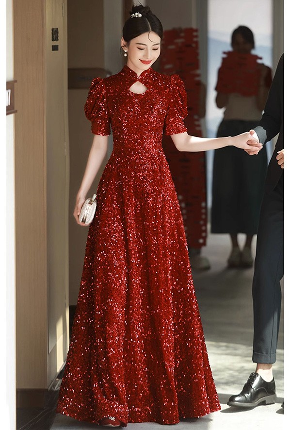 ロングドレス 演奏会 袖付き ドレス 大人 ピアノ ハイネック 演奏会用ドレス パーティードレス 発表会 