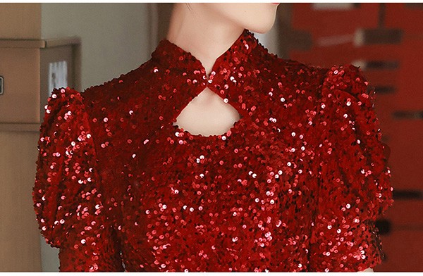 ロングドレス 演奏会 袖付き ドレス 大人 ピアノ ハイネック 演奏会用ドレス パーティードレス 発表会 