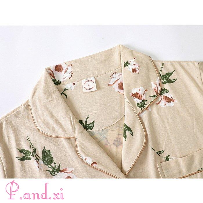 パジャマ ルームウェア レディース 秋冬 長袖 パジャマ 部屋着 女性 ロングパンツ上下セット 可愛いパジャマ 韓国風 秋パジャマ 綿100％ルームウェア 前開き 