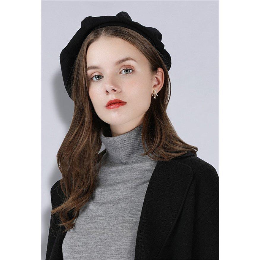 ベレー帽 暖 レディース お洒落 カジュアル 小物 防寒 小物 大きめ パーディー クラシカル 二次会 小顔効果 無地 温か 暖かい 