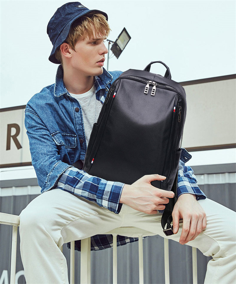 リュック メンズ リュックサック 。 牛革 デイパック レザー アウトドア 出張 旅行 通勤通学 バックパック 自転車 ビジネス 