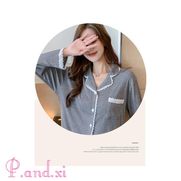 パジャマ レディース 春夏秋 長袖パジャマ ロングズボン 綿 部屋着 韓国風 レース プレゼント 可愛い シャツパジャマ ルームウェア上下セット 快適 寝巻き 