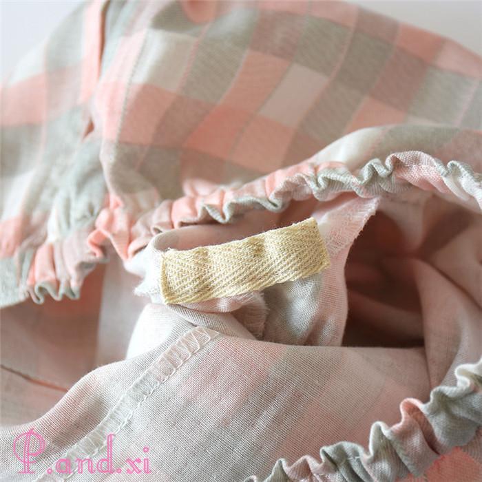 ガーゼ ルームウェア パジャマ ロングパンツ単品 レディース メンズ チェック 寝間着 大きいサイズ 綿100% 秋 ベア 寝巻き 快適 冬 部屋着 カップル 2重ガーゼ 