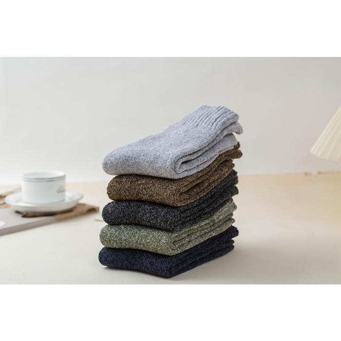 靴下 ソックス メンズ 5足セット 暖かい ビジネスソックス 秋冬 抗菌 男性 スポーツ クルーソックス ストライプ 防臭 ルームソックス 