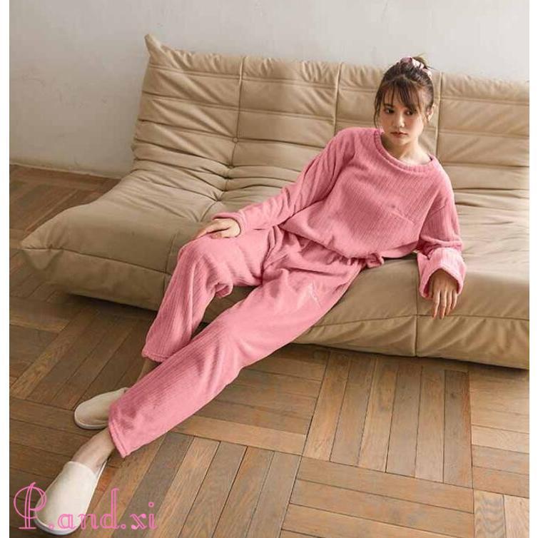 パジャマ ベロア レディース ルームウェア 長袖 部屋着 パジャマ 寝巻き 大人 秋 冬 暖かい 女性 上下セットアップ ベロア 上下セット ルームウェア 