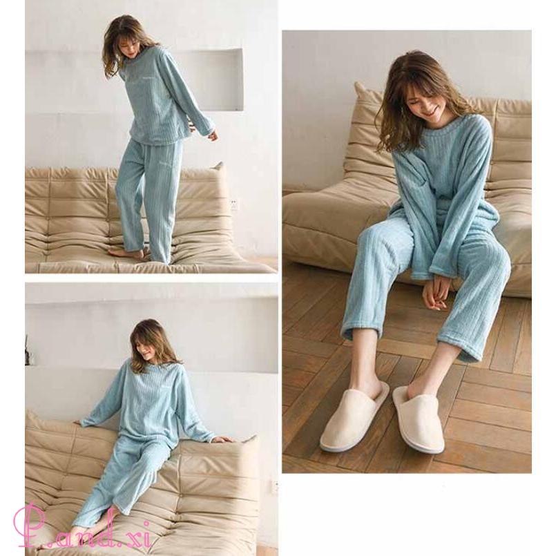 パジャマ ベロア レディース ルームウェア 長袖 部屋着 パジャマ 寝巻き 大人 秋 冬 暖かい 女性 上下セットアップ ベロア 上下セット ルームウェア 