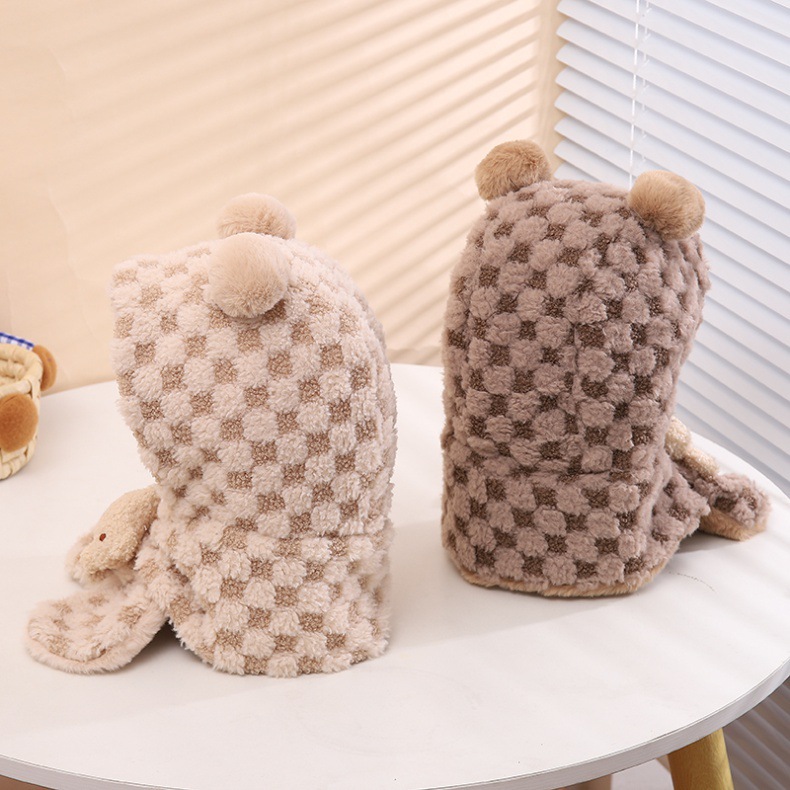 キッズフードマフラー 2IN1 マフラー フード 一体型 子ども用 かわいい 帽子 おしゃれ 寒さ対策 冬用品 ファッション ふわふわ 柔らかい 防寒 全5色 