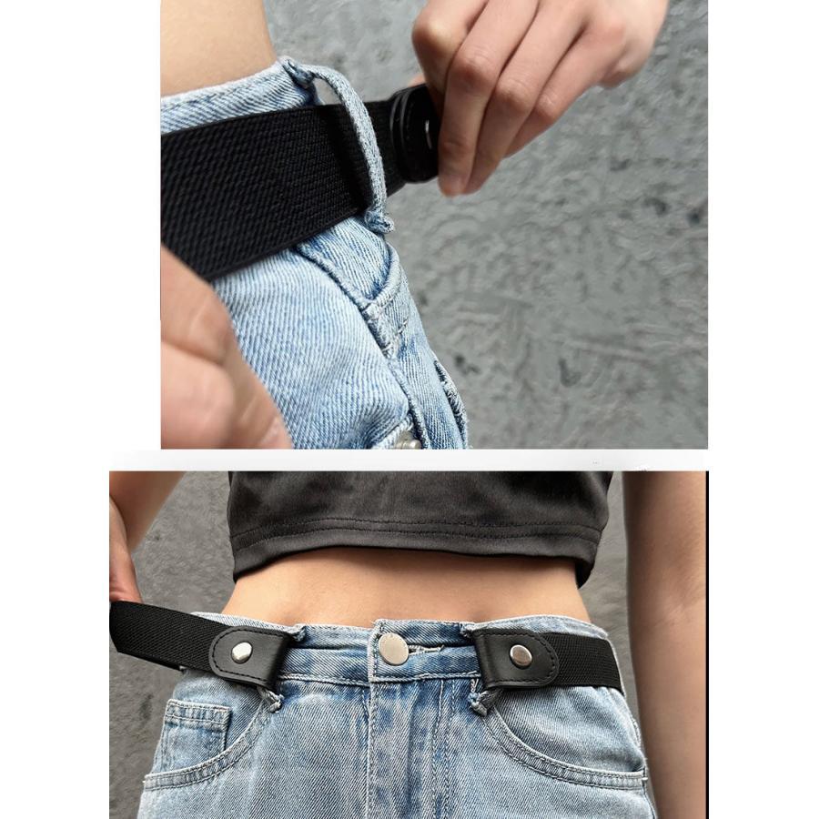 ゴムベルト 二点セット メンズ ノーバックル ベルト 男女兼用 無段階 シンプル メンズ 苦しくない フリーサイズ レディース 穴なし 